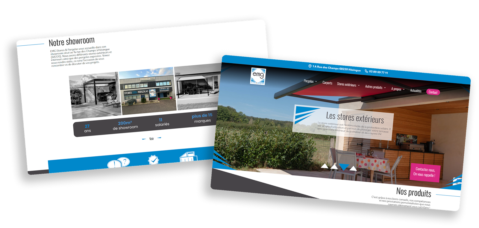 EMG Stores - Vitrine produits professionnels