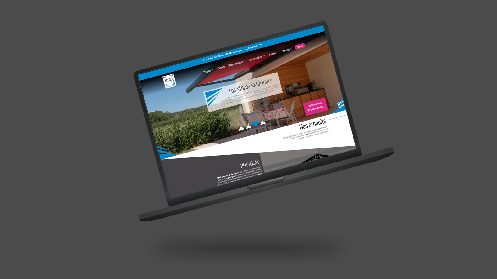 EMG Stores - Vitrine produits professionnels